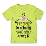 I’ll buy it on sale Apple Green Men's Tee for Funny, Shopping