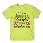 I’ll try on some shoes Apple Green Men's T-shirt for Funny, Shopping