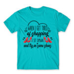 I’ll try on some shoes Atoll Blue Men's T-shirt for Funny, Shopping