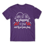 I’ll try on some shoes Dark Purple Men's Tee for Funny, Shopping