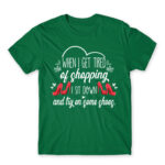 I’ll try on some shoes Kelly Green Men's T-shirt for Funny, Shopping