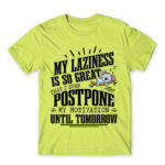 I’m a lazy people Apple Green Men's Tee for Funny, Laziness