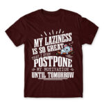 I’m a lazy people Burgundy Men's Tee for Funny, Laziness