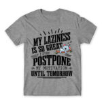 I’m a lazy people Grey Melange Men's T-shirt for Funny, Laziness