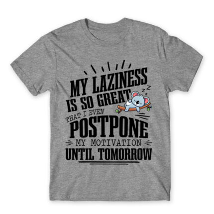 I’m a lazy people Grey Melange Men's T-shirt for Funny, Laziness