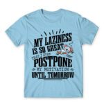 I’m a lazy people Sky Blue Men's T-shirt for Funny, Laziness