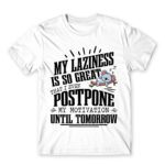 I’m a lazy people White Men's Tee for Funny, Laziness