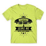 I’m a masseur nothing can scare me Apple Green Men's T-shirt for Massage Therapist, Work