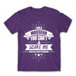 I’m a masseur nothing can scare me Dark Purple Men's Tee for Massage Therapist, Work