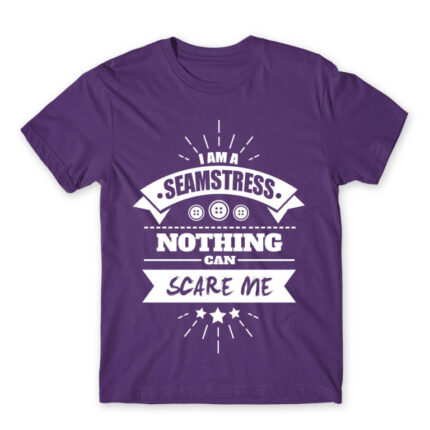 I’m a seamstress, nothing can scare me Dark Purple Men's Tee for Tailor, Work