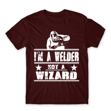 I’m a welder not a wizard Burgundy Men's Tee for Welder, Work
