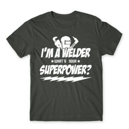 I’m a welder, what’s your superpower? Dark Grey Men's Tee for Welder, Work