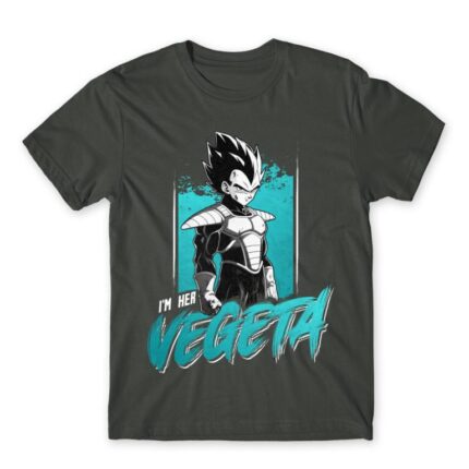 I’m her Vegeta Dark Grey Men's T-shirt for Anime, Dragon Ball