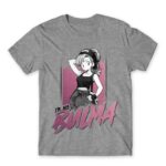 I’m his Bulma Grey Melange Men's T-shirt for Anime, Dragon Ball