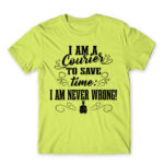 I’m never wrong – Courier Apple Green Men's T-shirt for Courier, Work