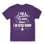 I’m never wrong – Courier Dark Purple Men's T-shirt for Courier, Work