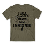 I’m never wrong – Courier Zinc Men's Tee for Courier, Work