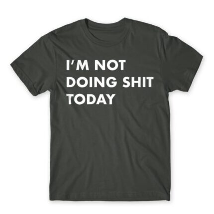 I’m not doing shit today Dark Grey Men's T-shirt for Funny, Laziness