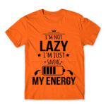 I’m not lazy, I’m just saving my energy Orange Men's T-shirt for Funny, Laziness