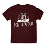 I’m not shy Burgundy Men's T-shirt for Badass, Funny