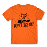 I’m not shy Orange Men's Tee for Badass, Funny