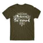 I’m only antisocial when Army Men's Tee for Antisocial, Funny