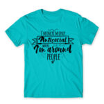 I’m only antisocial when Atoll Blue Men's Tee for Antisocial, Funny