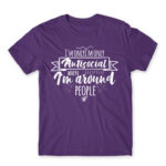 I’m only antisocial when Dark Purple Men's Tee for Antisocial, Funny
