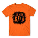 I’m with Baka – Tim Burton style Orange Men's T-shirt for Anime, Anime Funny