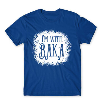 I’m with Baka – Tim Burton style Royal Blue Men's Tee for Anime, Anime Funny