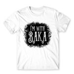 I’m with Baka – Tim Burton style White Men's Tee for Anime, Anime Funny