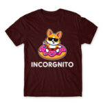Incorgnito Burgundy Men's T-shirt for Cute Badass, Funny