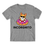 Incorgnito Grey Melange Men's T-shirt for Cute Badass, Funny
