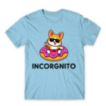 Incorgnito Sky Blue Men's T-shirt for Cute Badass, Funny