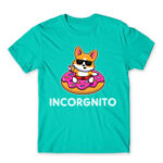 Incorgnito Turquoise Men's T-shirt for Cute Badass, Funny