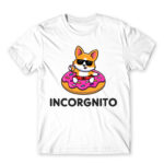 Incorgnito White Men's T-shirt for Cute Badass, Funny