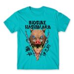 Inosuke Hashibira Atoll Blue Men's T-shirt for Anime, Kimetsu No Yaiba