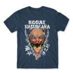 Inosuke Hashibira Denim Men's T-shirt for Anime, Kimetsu No Yaiba