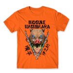 Inosuke Hashibira Orange Men's Tee for Anime, Kimetsu No Yaiba
