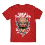 Inosuke Hashibira Red Men's Tee for Anime, Kimetsu No Yaiba