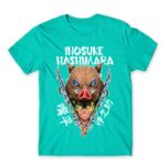 Inosuke Hashibira Turquoise Men's Tee for Anime, Kimetsu No Yaiba
