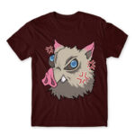Inosuke – Kimetsu no Yaiba Burgundy Men's Tee for Anime, Kimetsu No Yaiba