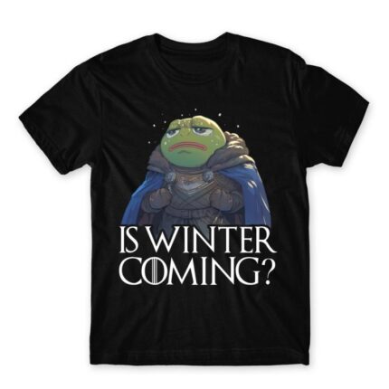 Is winter coming? – Pepe Black Men's T-shirt for Funny, Meme