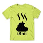 IShit Apple Green Men's T-shirt for Brand Parody, Funny