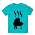 IShit Atoll Blue Men's T-shirt for Brand Parody, Funny