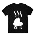 IShit Black Men's T-shirt for Brand Parody, Funny