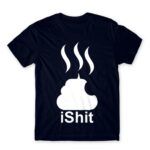IShit Navy Men's Tee for Brand Parody, Funny