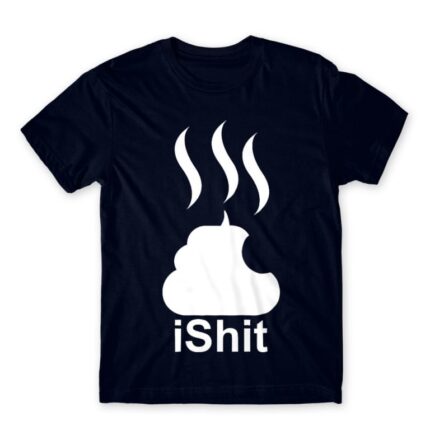 IShit Navy Men's Tee for Brand Parody, Funny