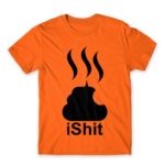 IShit Orange Men's T-shirt for Brand Parody, Funny
