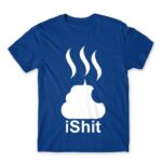 IShit Royal Blue Men's T-shirt for Brand Parody, Funny